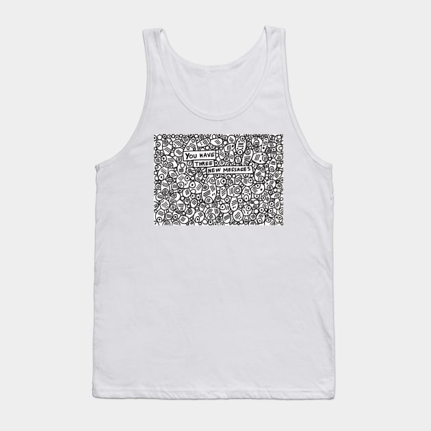 You have three messages notification (abstract art) Tank Top by (b)ananartista sbuff